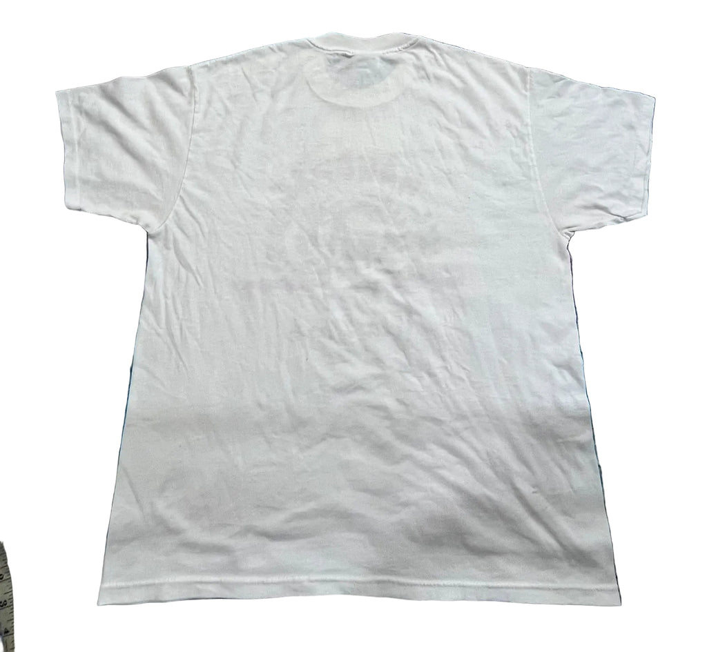 A plain white short-sleeve t-shirt 