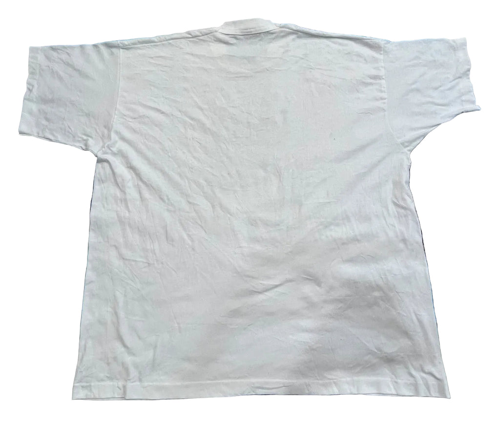 A plain white short-sleeve t-shirt