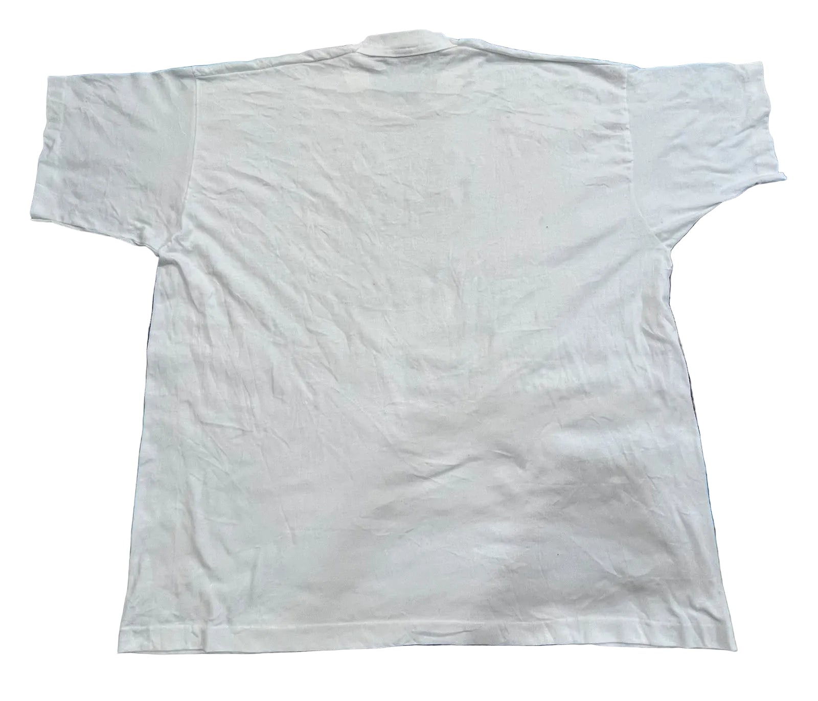 A plain white short-sleeve t-shirt