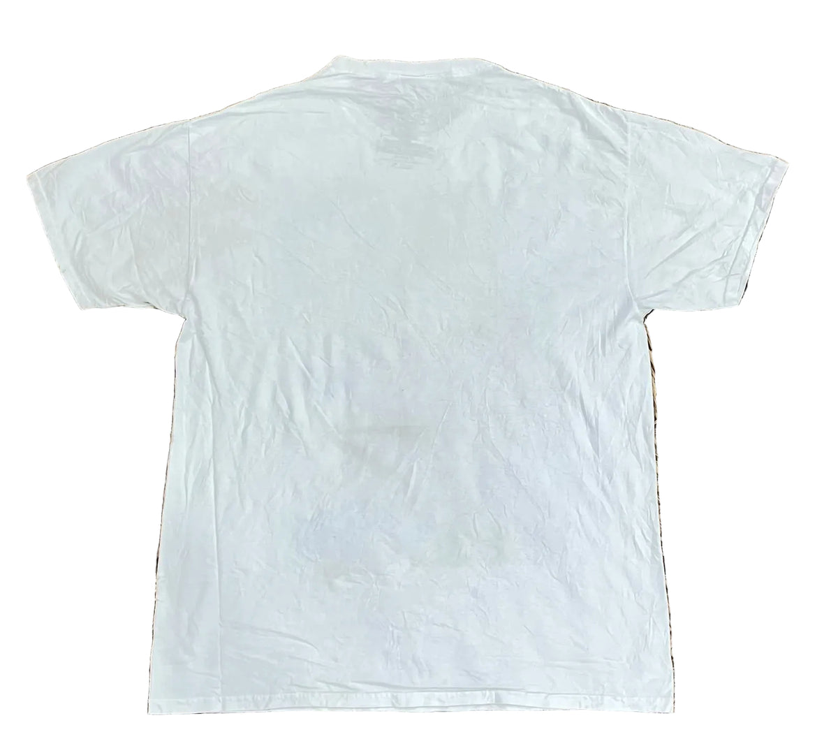 A plain white short-sleeve t-shirt 