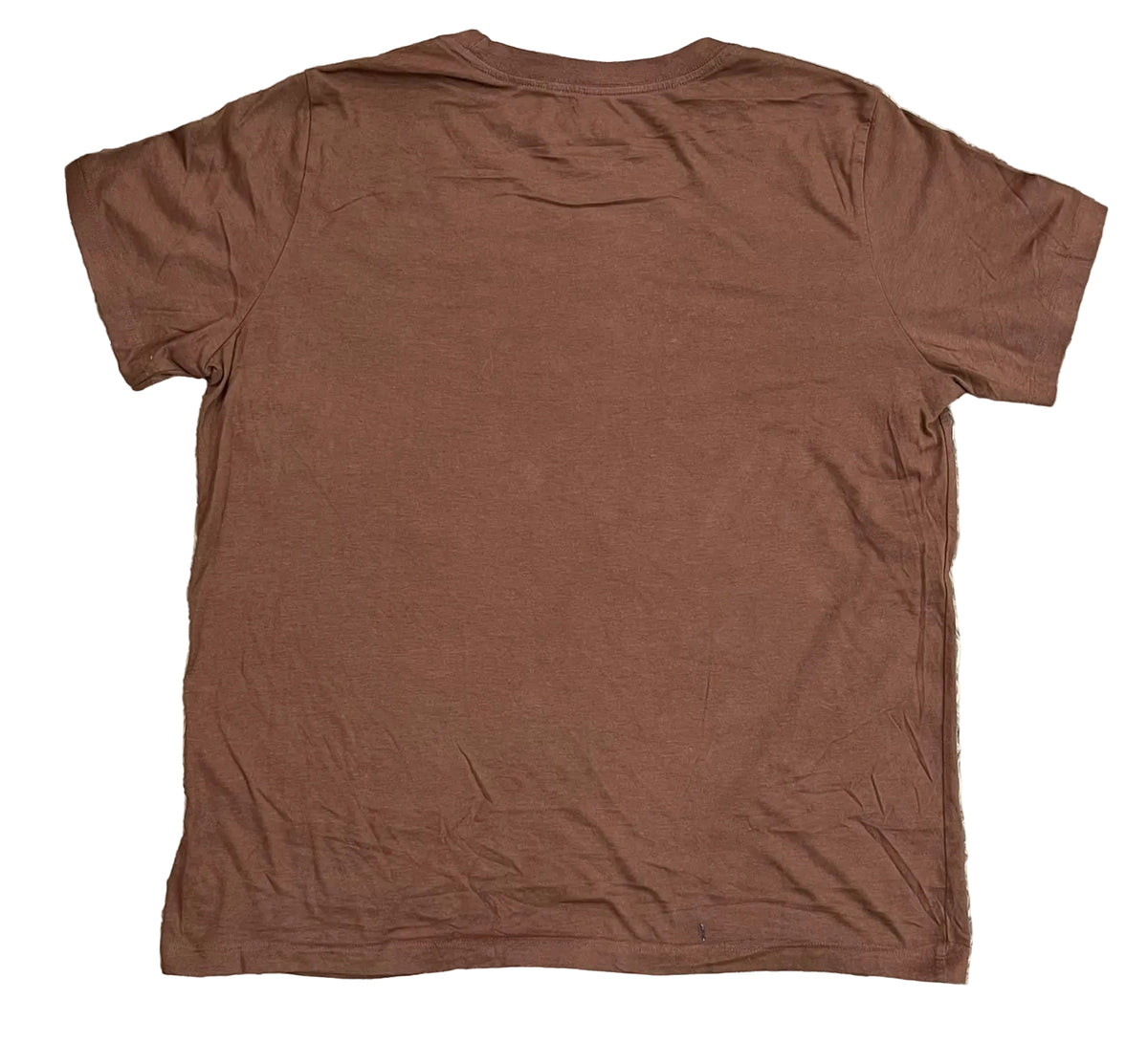 A plain brown short-sleeve t-shirt 