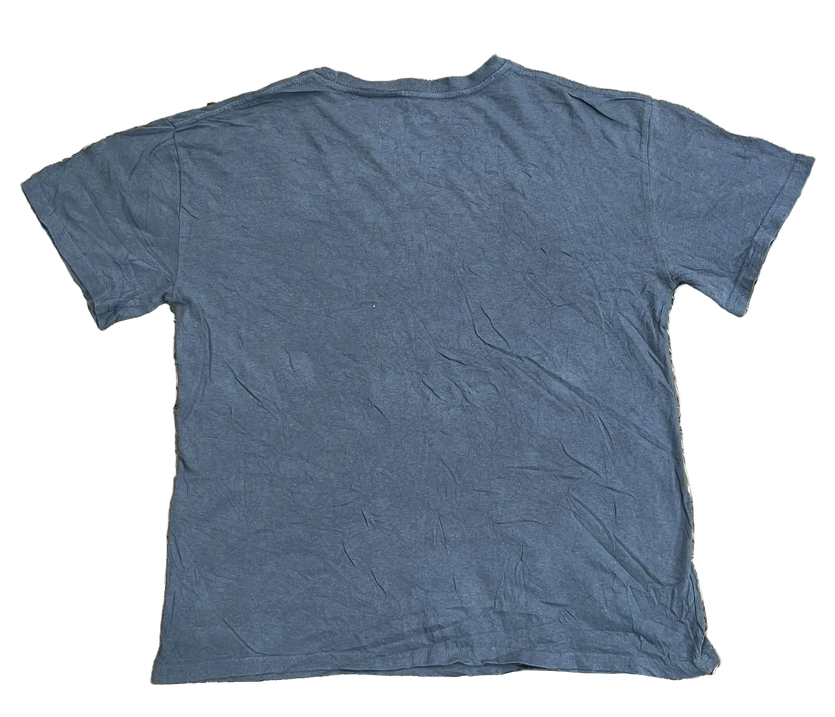 A dark slate blue short-sleeve t-shirt