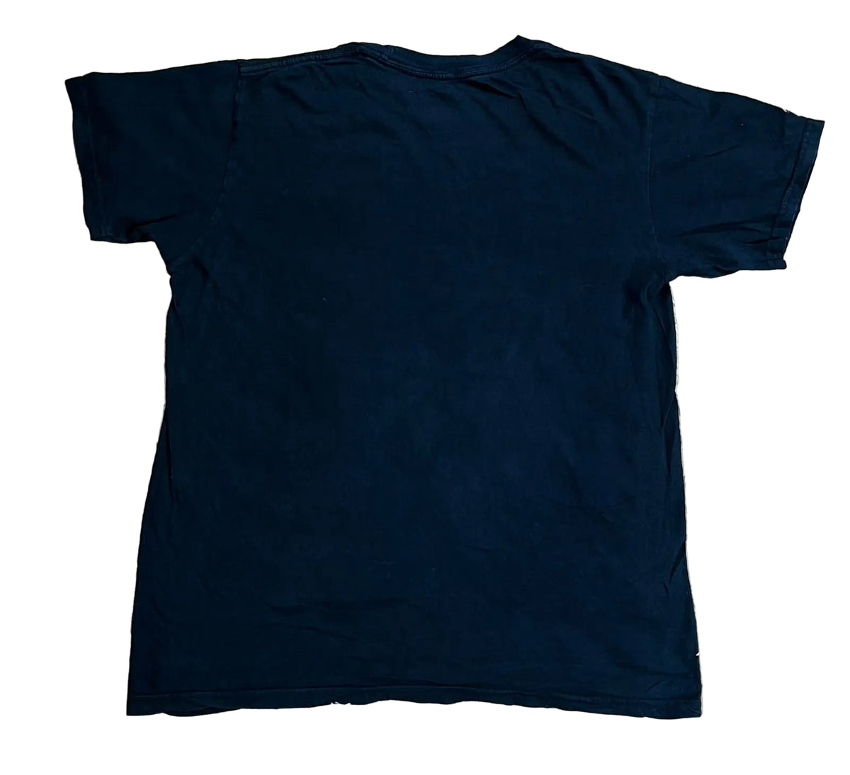 A plain black short-sleeve t-shirt