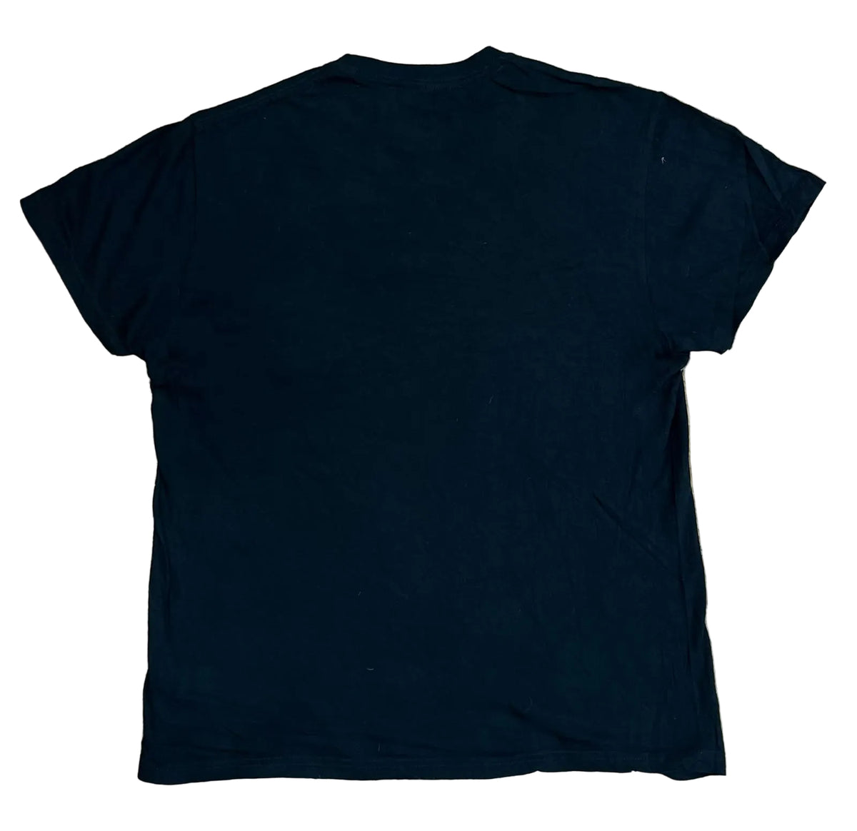 A plain black short-sleeve t-shirt
