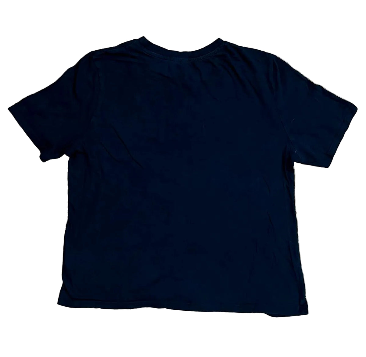 A plain black short-sleeve t-shirt 