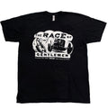 A black short-sleeve graphic t-shirt  The shirt features a white vintage-style graphic of a race car and the text 'THE RACE OF GENTLEMEN' with smaller text below reading 'MILWAUKEE, WIS.