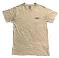 A beige short-sleeve t-shirt with a small black Ford logo on the left chest,