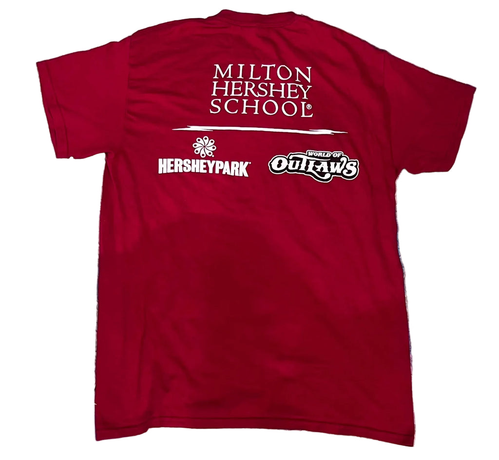 A red short-sleeve t-shirt