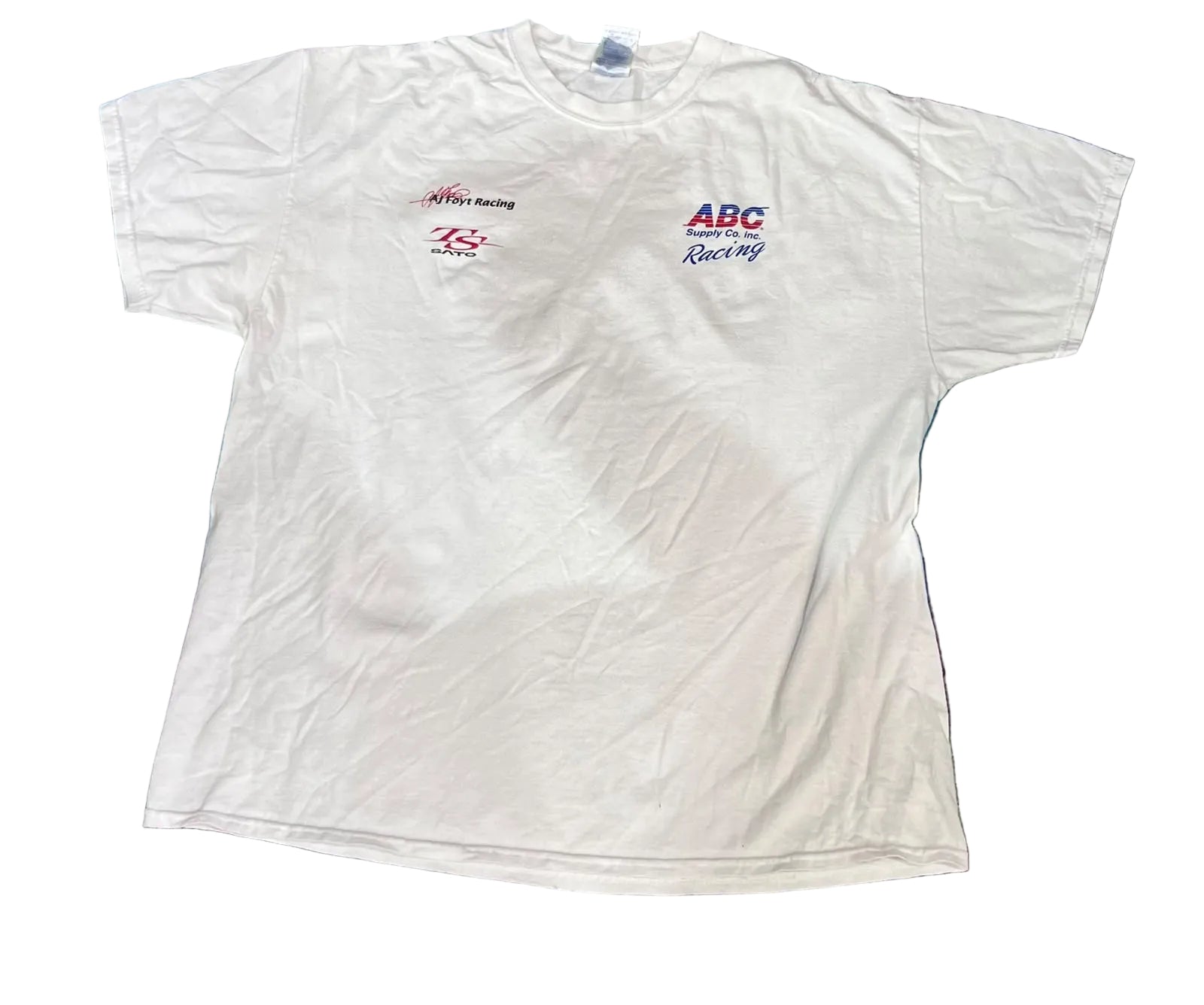 A white short-sleeve t-shirt 