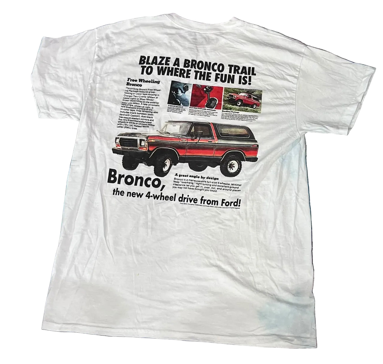 A white vintage graphic t-shirt