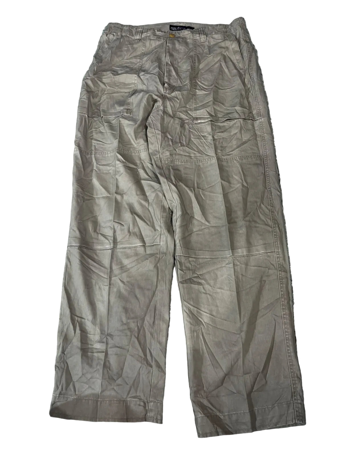 A pair of beige cropped pants