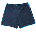 NKE Black shorts with blue trim on a White background