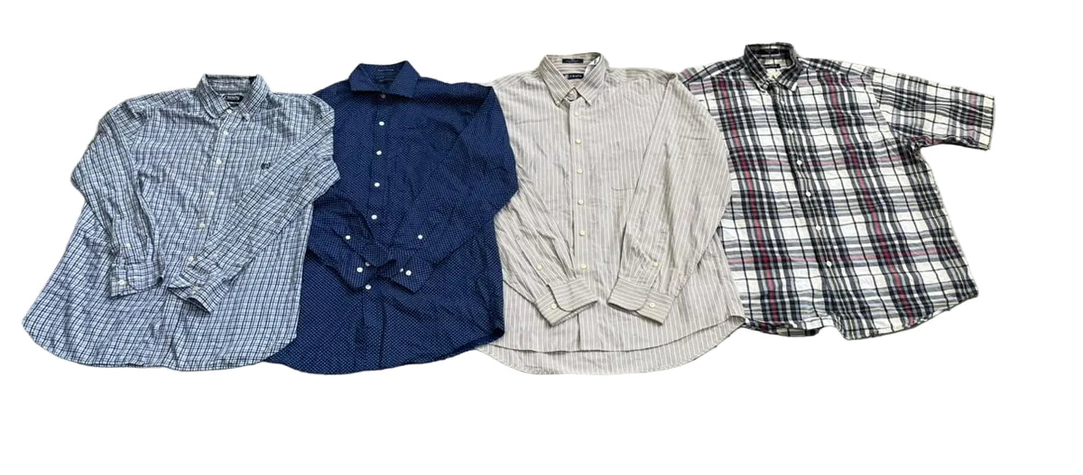 VINTAGE MEN SHIRT ON A WHITE PLAIN BACKGROUND 