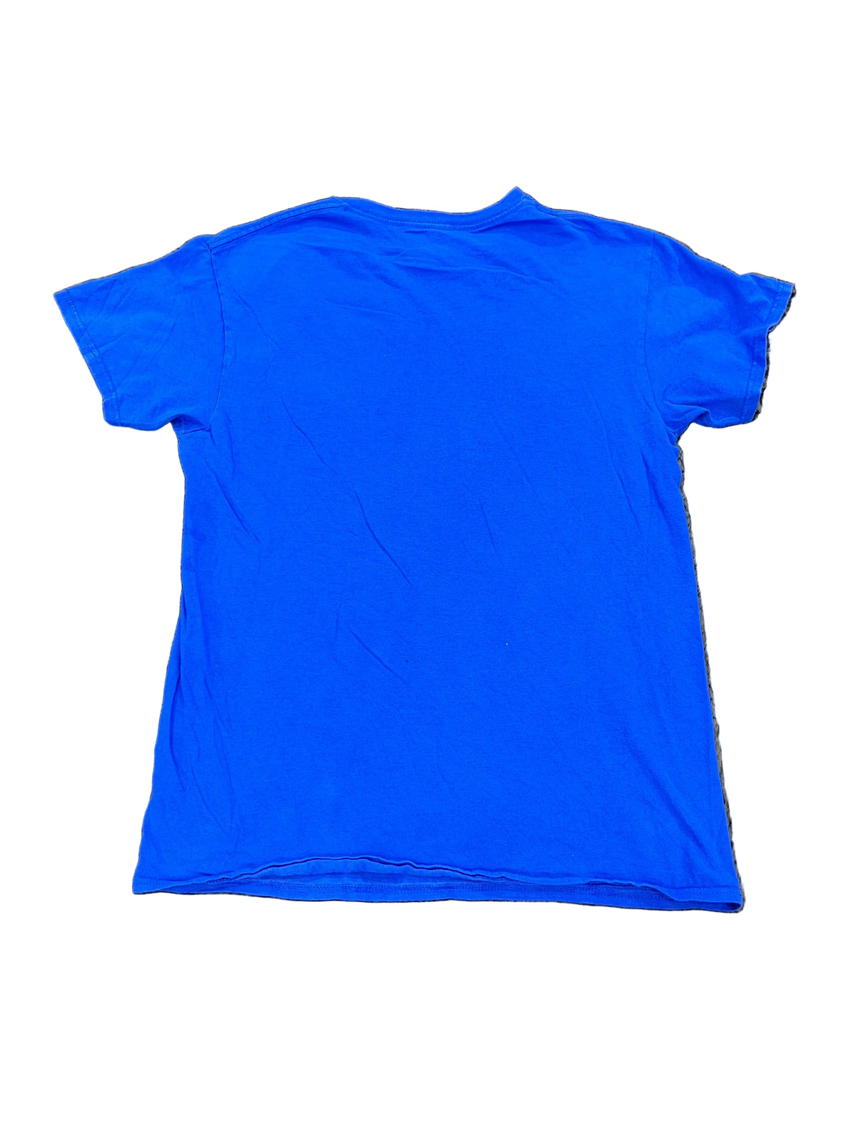 A bright blue short-sleeve t-shirt 