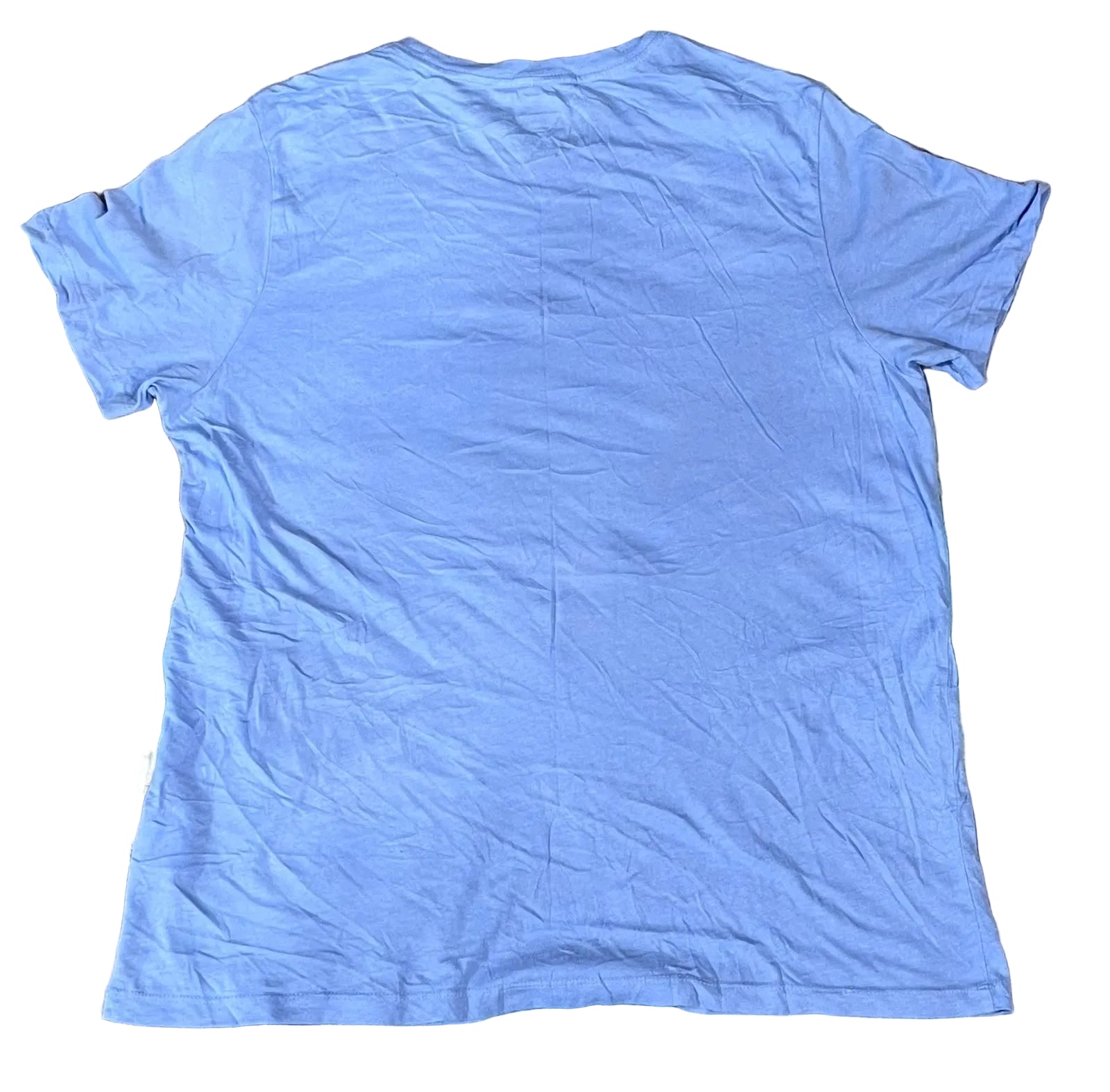 A light blue short-sleeve crewneck t-shirt 