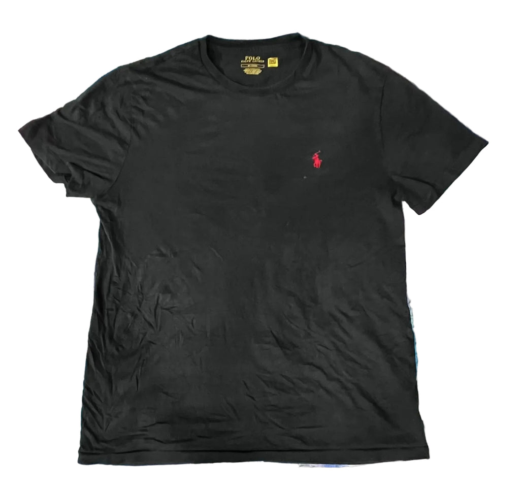 RALPH LAUREN MEN ROUND NECK T-SHIRT ON A WHITE PLAIN BACKGROUND 