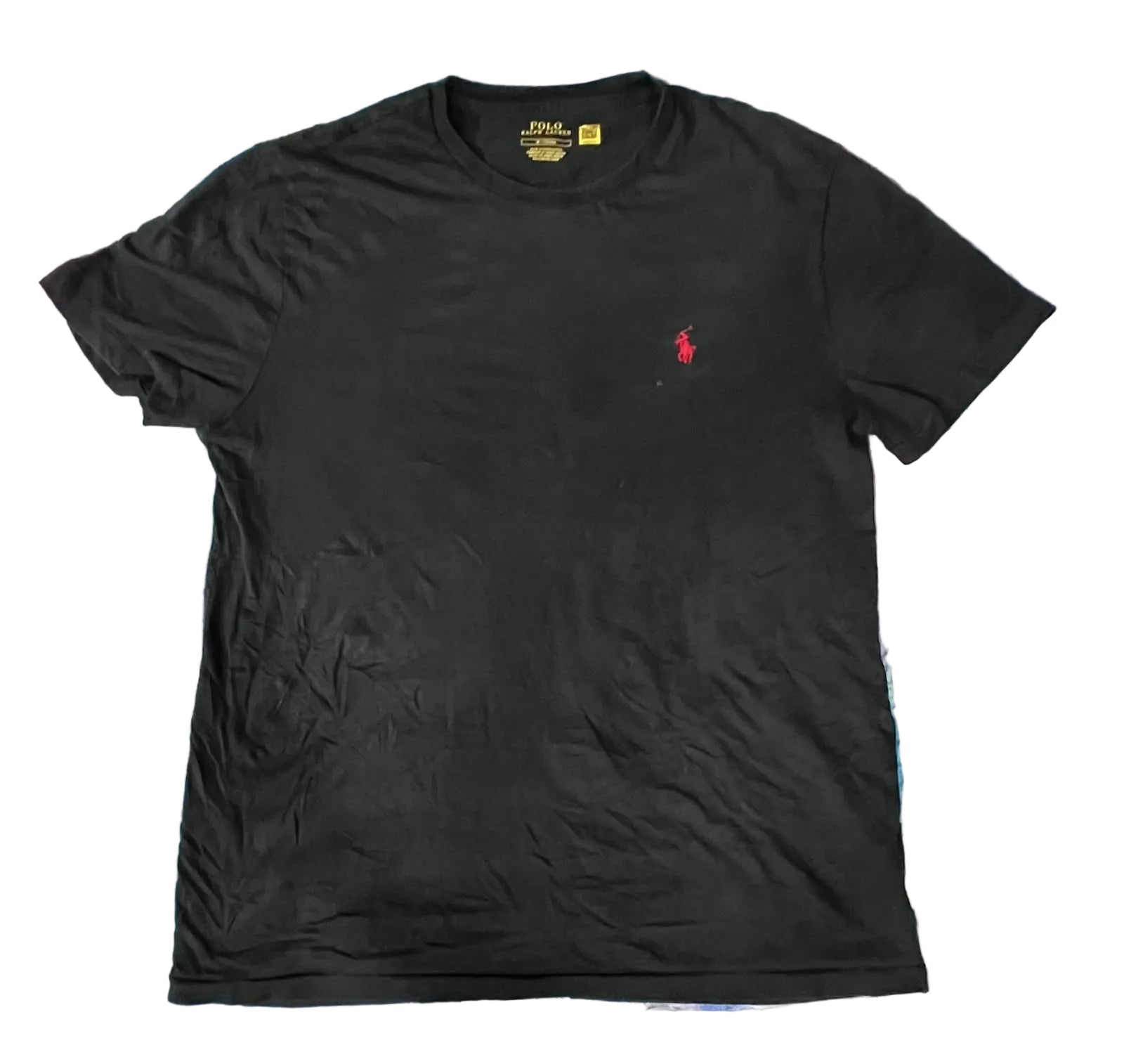 RALPH LAUREN MEN ROUND NECK T-SHIRT ON A WHITE PLAIN BACKGROUND 