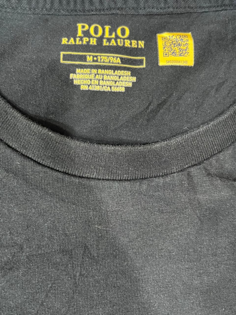 RALPH LAUREN MEN ROUND NECK T-SHIRT WITH LABEL 