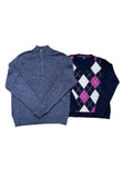 1KG VINTAGE CLOTHING BUNDLE ON A WHITE PLAIN BACKGROUND 