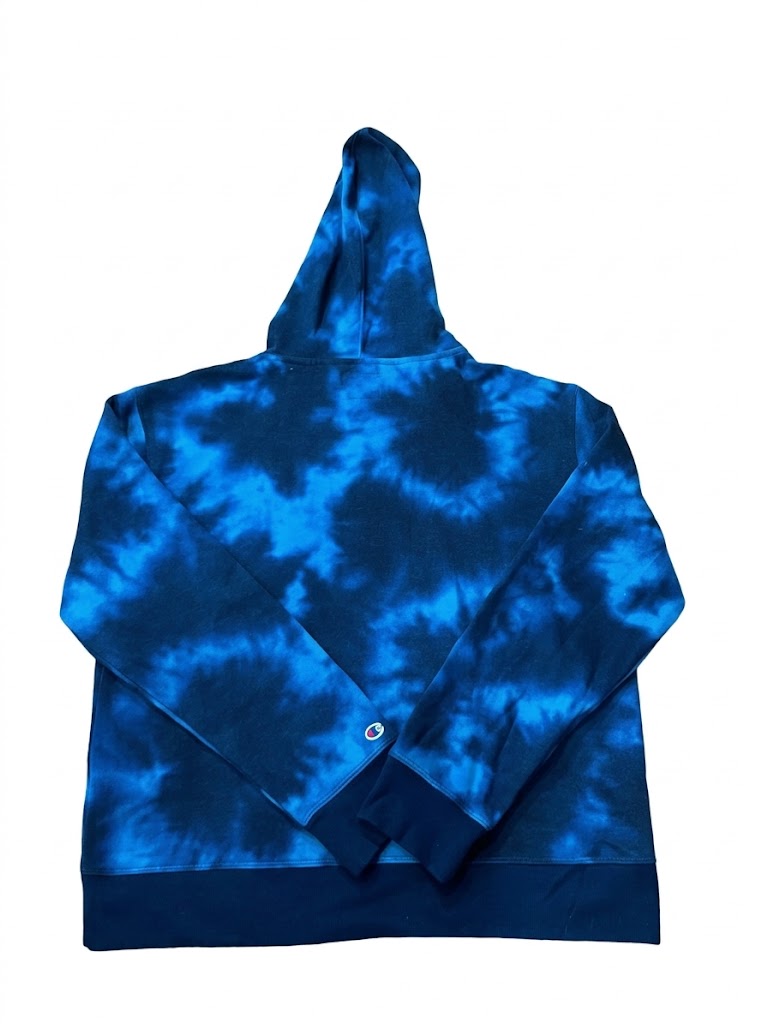 CHAMPION MEN SWEAT HOODIE ON A WHITE PLAIN BACKGROUND