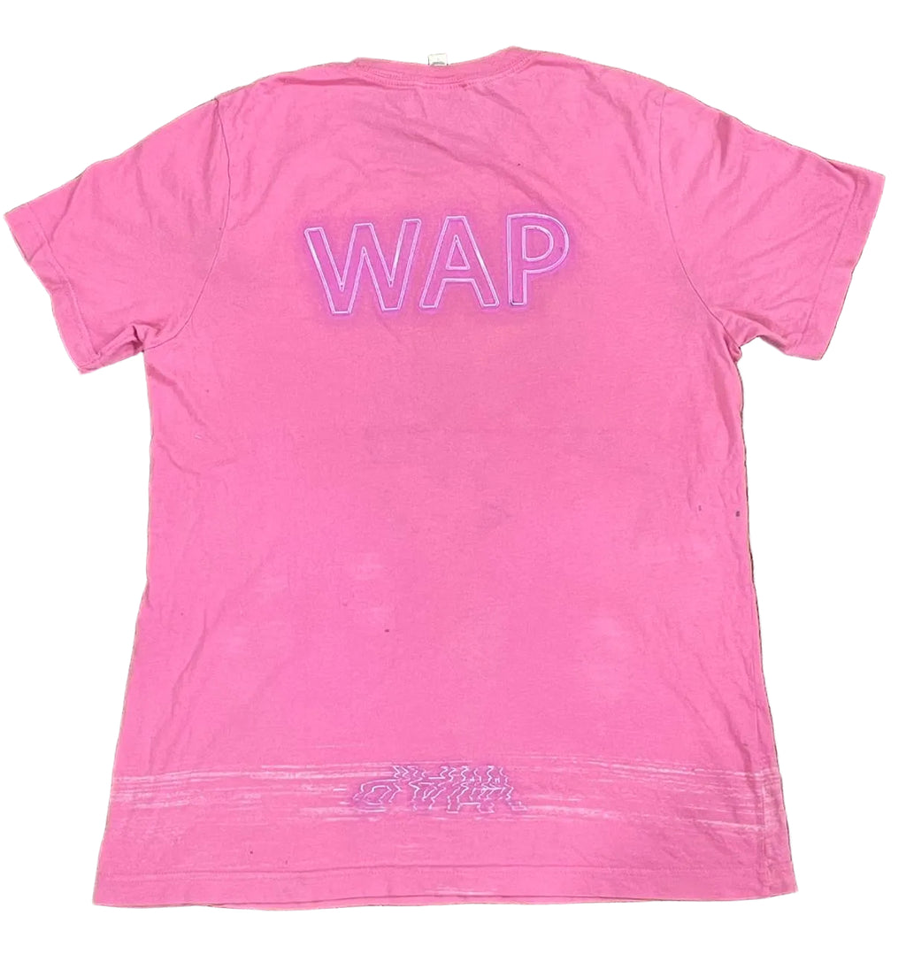 Sexy Printed PINK T-shirt ON A WHITE PLAIN BACKGROUND