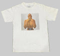 Sexy Printed WHITE  T-shirt ON A WHITE PLAIN BACKGROUND