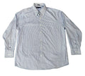 A light blue long-sleeve button-down shirt. The shirt has a pointed collar, a button-down front, and button cuffs.