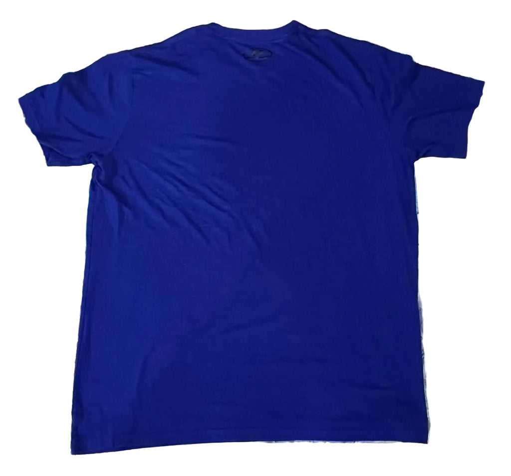 A solid royal blue short-sleeve crewneck t-shirt 