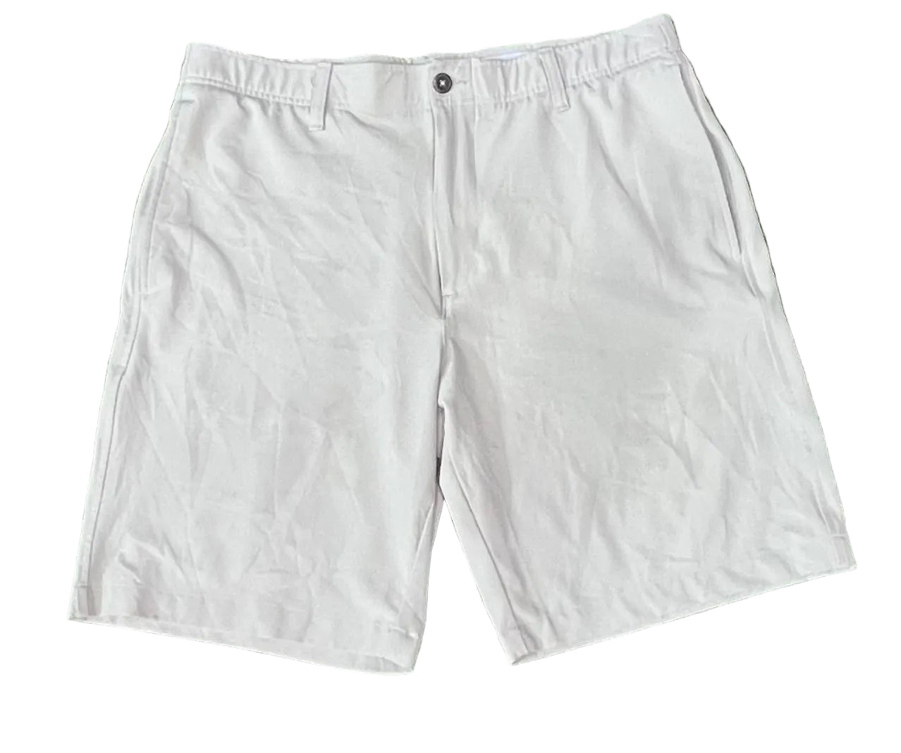 UNDER ARMOUR MEN SPORT SHORTS ON A WHITE PLAIN BACKGROUND 