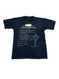 A black graphic t-shirt  The shirt features a humorous list titled 'Top 10 Things Dads Say.