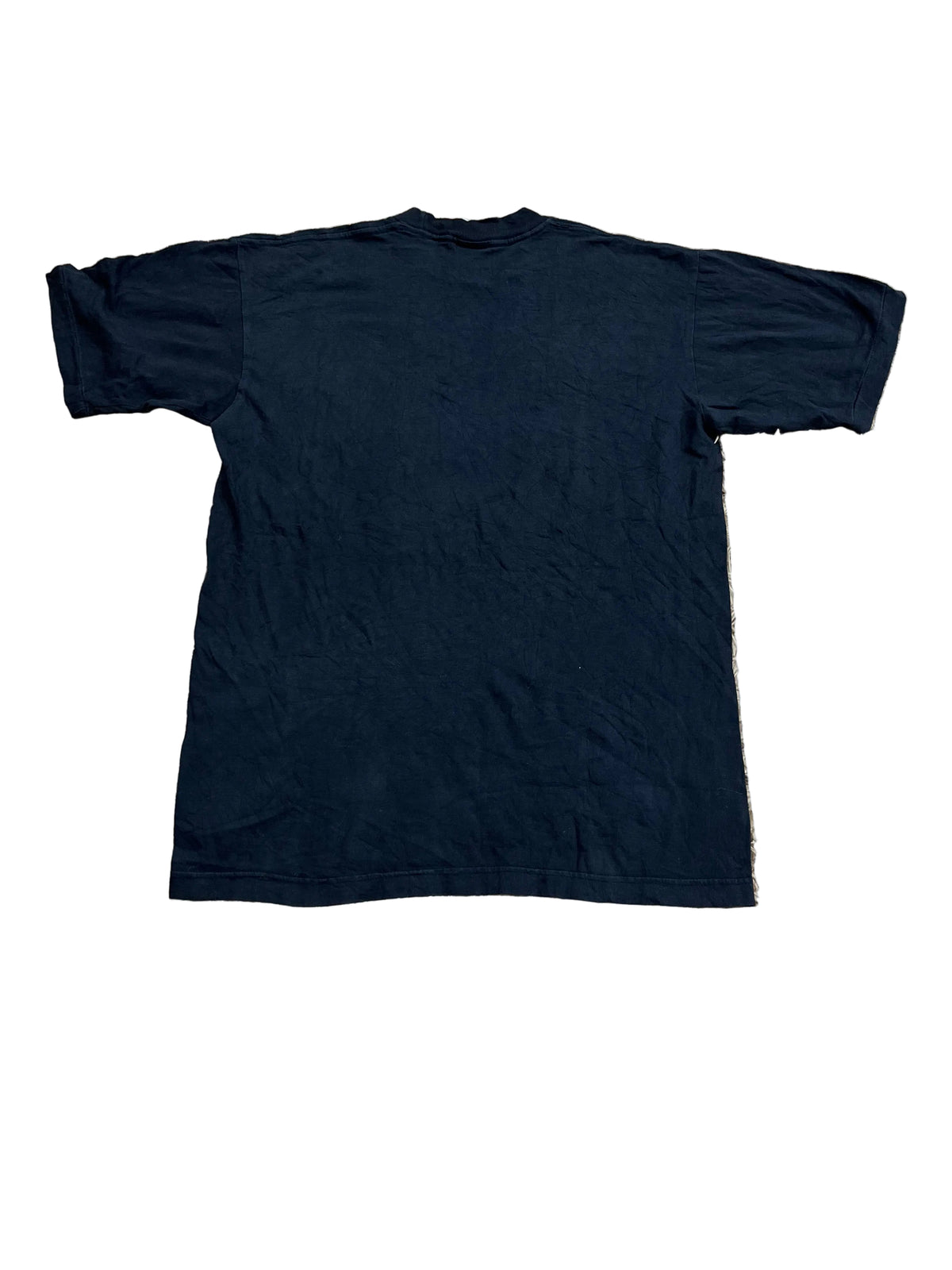 A plain black short-sleeve t-shirt 