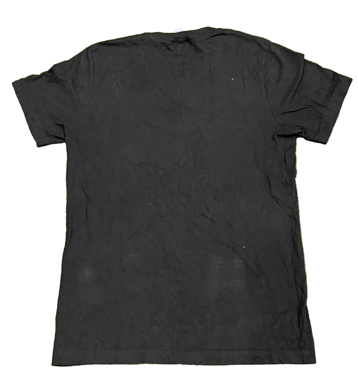 A plain black short-sleeve t-shirt 