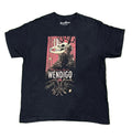 VINTAGE MEN PRINTED T-SHIRT ON A WHITE PLAIN BACKROUND 