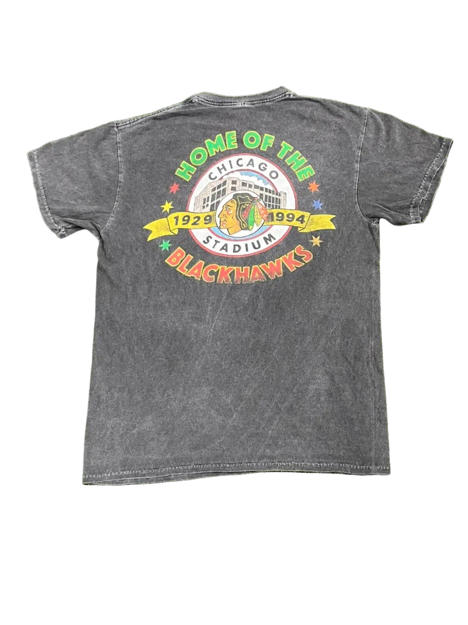 VINTAGE MEN PRINTED T-SHIRT ON A WHITE PLAIN BACKGROUND 