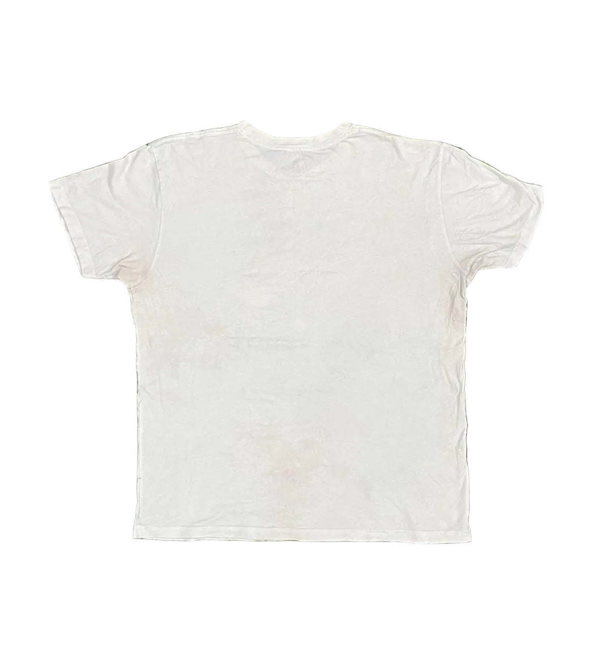 VINTAGE MEN PRINTED T-SHIRT ON A WHITE PLAIN BACKGROUND 