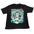 VINTAGE MEN PRINTED T-SHIRT ON A WHITE PLAIN BACKGROUND 
