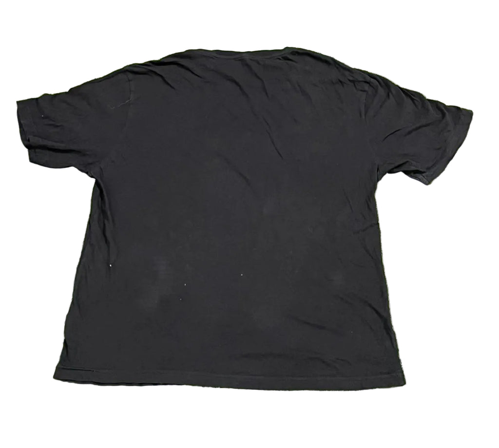 VINTAGE MEN PRINTED T-SHIRT ON A WHITE PLAIN BACKGROUND 