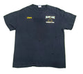 A black short-sleeve t-shirt  The shirt features a yellow 'Ciera' name print on the right chest and a yellow and white 'Blades Lake Threading Pool' graphic on the left chest.