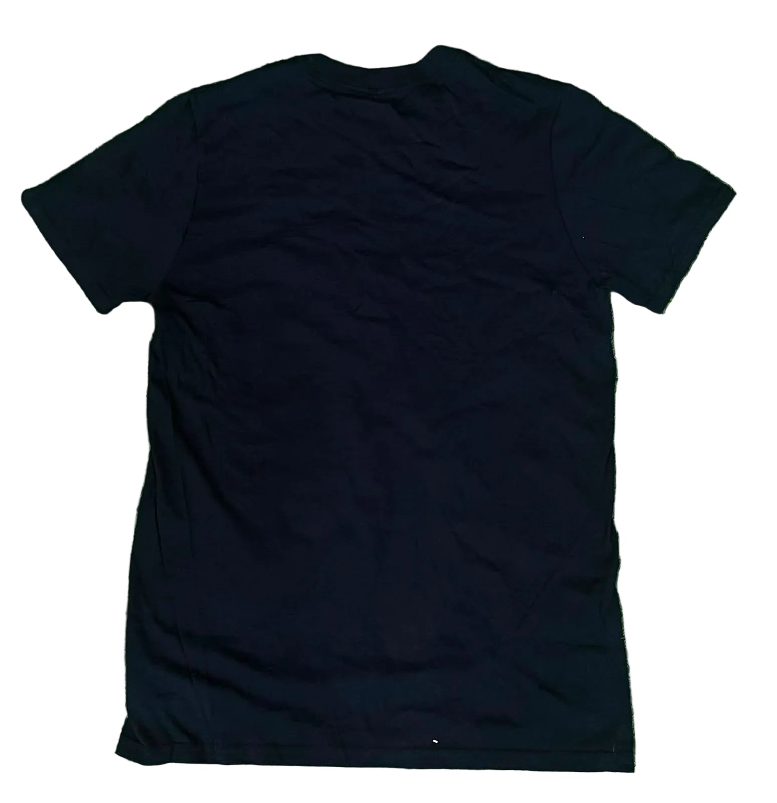 A plain black short-sleeve t-shirt 