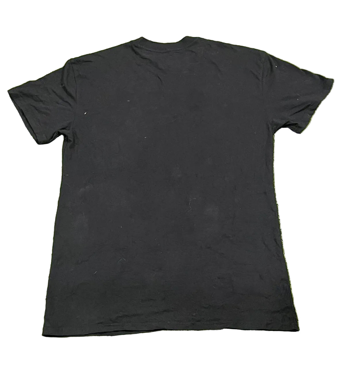 Black t-shirt on a white background