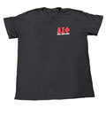 A black short-sleeve t-shirt with a red Greek letter graphic 'ΑΣΦ' and the words 'FULL BURN 2013' printed on the left chest,