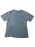 WRANGLER MEN T-SHIRT ON LEFT SIDE WRANGLER TAGS LOGO AND HALF SLEVES ON A WHITE PLAIN BACKGROUND