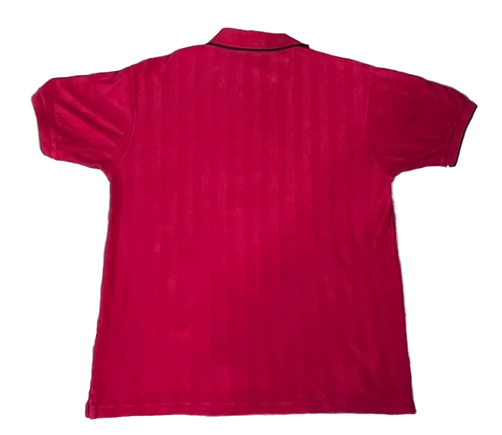 A red short-sleeve polo shirt