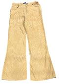 Y2K FLARED CORDUROY PANT ON A WHITE PLAIN BACKGROUND 