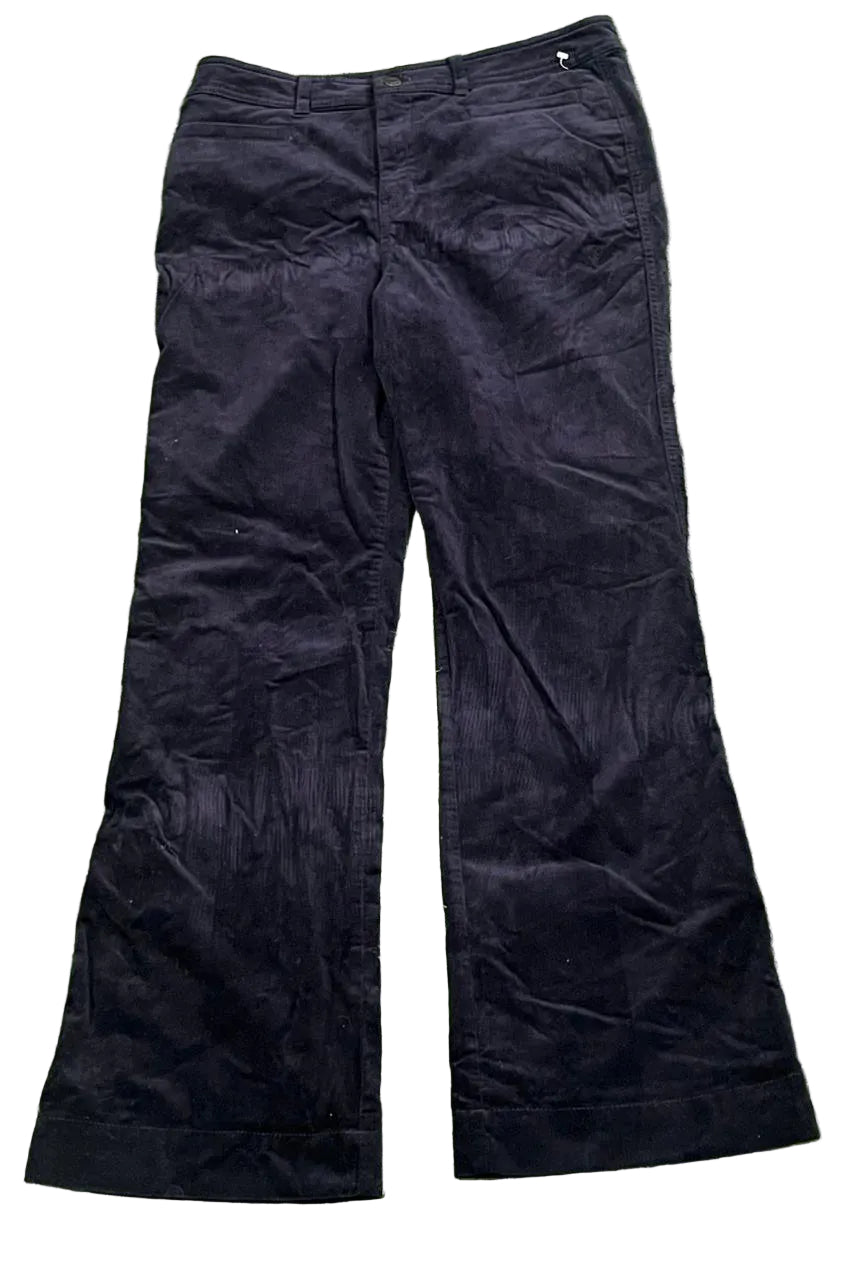 Y2K WOMEN CORDUROY GRAW PANT ON A WHITE PLAIN BACKGROUND 
