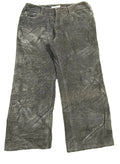 Y2K WOMEN CORDUROY GRAY PANT ON A WHITE PLAIN BACKGROUND