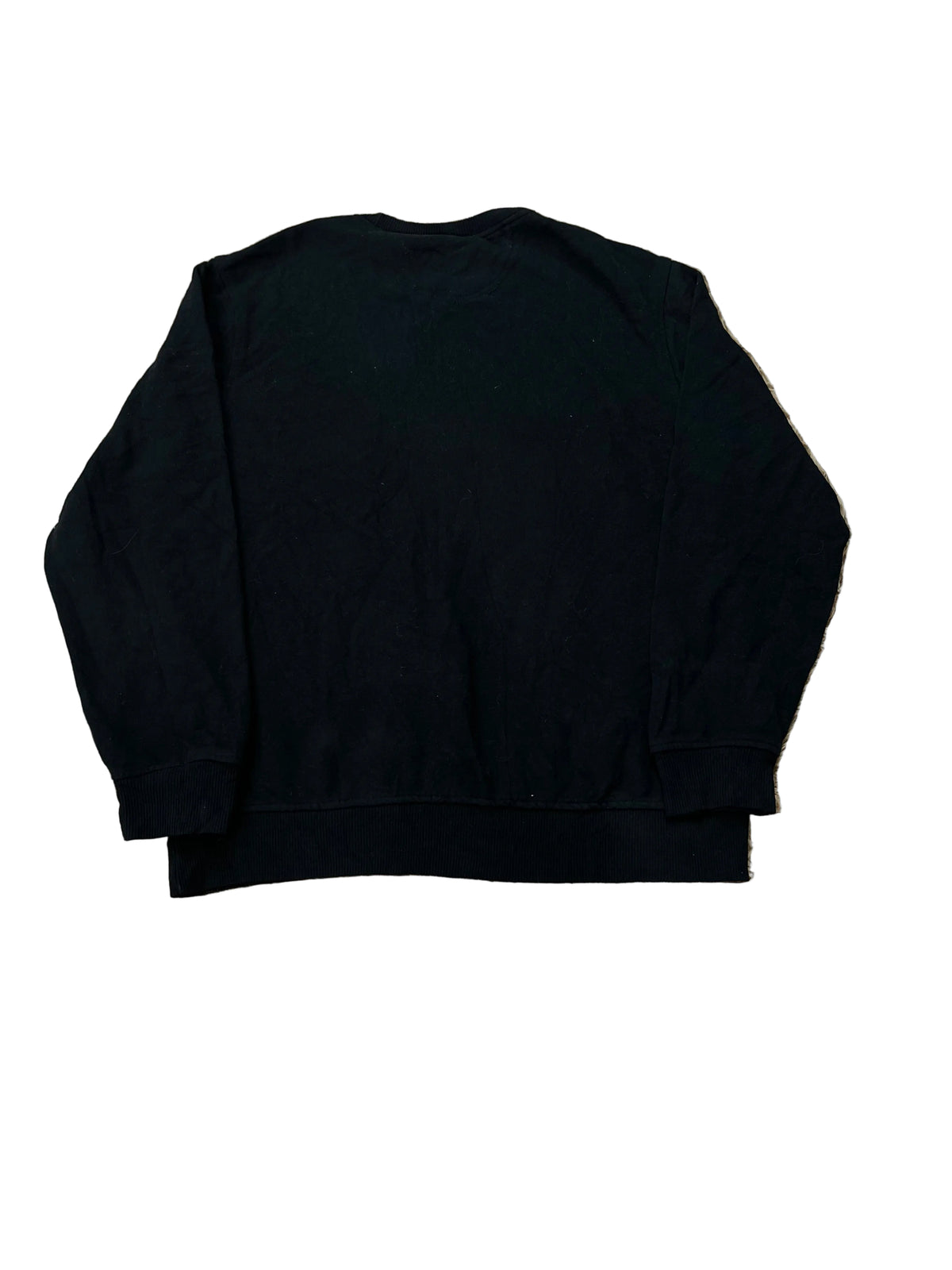 A black long-sleeve crewneck sweatshirt 